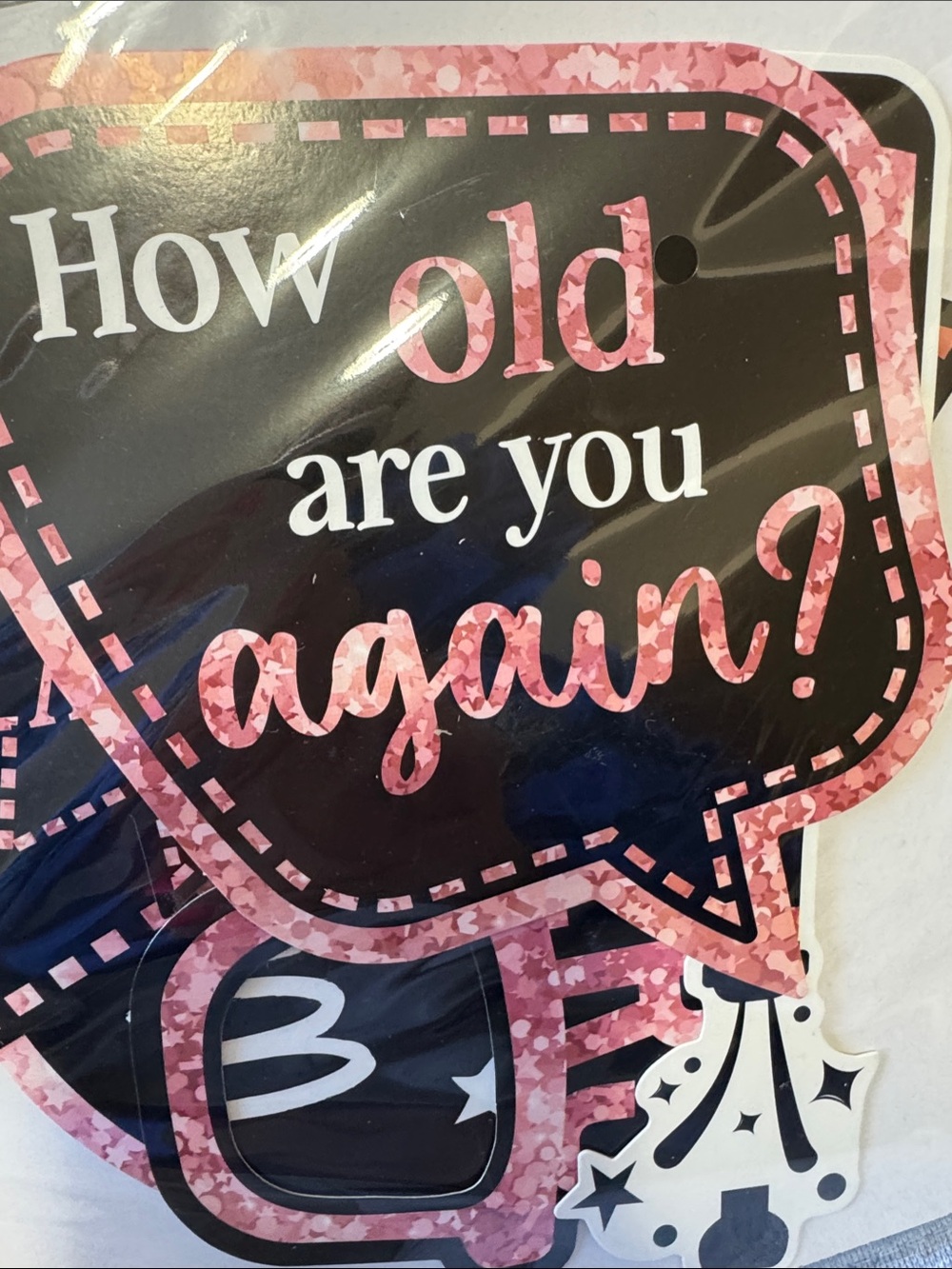 Pink and black glitter 15 Party Signs & Birthday Photo Props